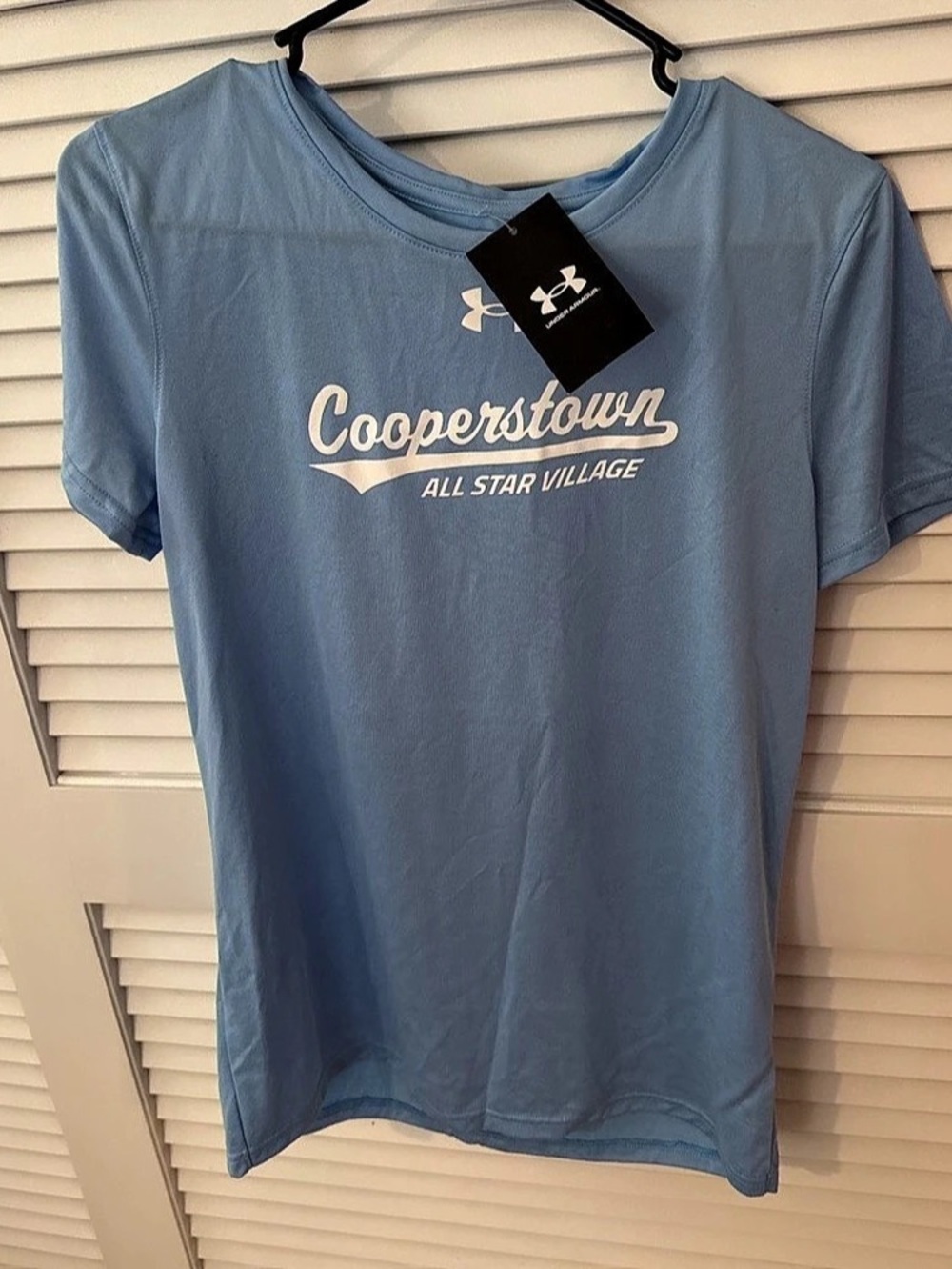 Under Armour Cooperstown All Star Village Blue Short Sleeve Tee Size S/M NWT